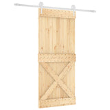 Porta scorrevole Naturale e Bianco 90 x 210 cm