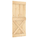 Porta scorrevole Naturale e Bianco 90 x 210 cm