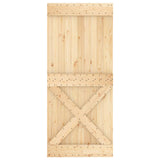 Porta scorrevole Naturale e Bianco 90 x 210 cm