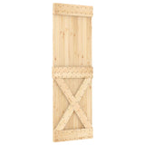 Porta scorrevole NARVIK Naturale e Nero 70 x 210 cm (213,5 cm)