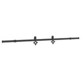Porta scorrevole NARVIK Naturale e Nero 70 x 210 cm (213,5 cm)