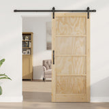 Porta scorrevole Naturale e Nero 86 x 198,5 cm