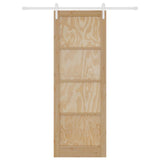 Porta scorrevole Naturale e Bianco 83 x 232 cm