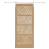 Porta scorrevole Naturale e Bianco 86 x 198,5 cm