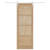 Porta scorrevole Naturale e Bianco 83 x 232 cm