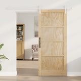 Porta scorrevole Naturale e Bianco 86 x 198,5 cm