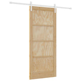 Porta scorrevole Naturale e Bianco 86 x 198,5 cm