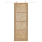 Porta scorrevole Naturale e Bianco 83 x 232 cm