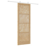 Porta scorrevole Naturale e Bianco 83 x 232 cm