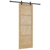 Porta scorrevole Naturale e Nero 83 x 232 cm