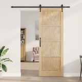 Porta scorrevole ORKDAL Naturale e Nero 83 x 232 cm