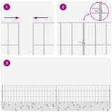 Recinzione da Giardino con Picchetti 48 pcs 95 x 30 cm Mesh