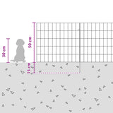 Recinzione da Giardino con Picchetti 48 pcs 55 x 50 cm Mesh