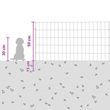 Recinzione da Giardino con Picchetti 48 pcs 115 x 50 cm Mesh