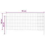 Recinzione da Giardino con Picchetti 48 pcs 115 x 50 cm Mesh