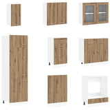 Unità Cucina Lyon 8 pcs Rovere Artigianale Legno ingegnerizzato