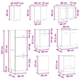 Unità Cucina Lyon 8 pcs Grigio Cemento Legno ingegnerizzato