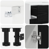 Unità Cucina Lyon 4 pcs Rovere Nero Legno ingegnerizzato