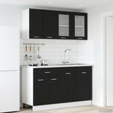 Unità Cucina Lyon 4 pcs Rovere Nero Legno ingegnerizzato