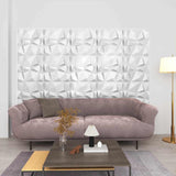 Pannelli da parete 12 pcs Bianco Diamante 50 x 50 cm