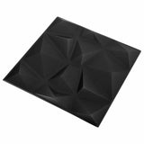 Pannelli da parete 48 pcs Nero Diamante 50 x 50 cm Schiuma XPS