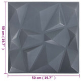 Pannelli da parete 24 pcs Grigio Diamante 50 x 50 cm