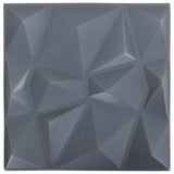 Pannelli da parete 24 pcs Grigio Diamante 50 x 50 cm
