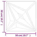 Pannelli da parete 12 pcs Stella Bianca 50 x 50 cm Schiuma XPS