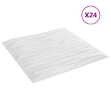 Pannelli da parete 24 pcs Pietra Bianca 50 x 50 cm Schiuma XPS