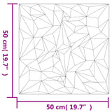 Pannelli da parete 48 pcs Bianco 50 x 50 cm Schiuma XPS