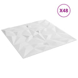 Pannelli da parete 48 pcs Bianco 50 x 50 cm Schiuma XPS