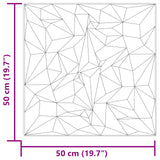 Pannelli da parete 48 pcs Verde ametista 50 x 50 cm Schiuma XPS