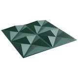 Pannelli da parete 24 pcs Verde Origami 50 x 50 cm Schiuma XPS