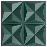 Pannelli da parete 24 pcs Verde Origami 50 x 50 cm Schiuma XPS