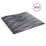 Pannelli da parete 12 pcs Grigio pietra 50 x 50 cm Schiuma XPS