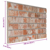 Pannelli da parete 10 pcs Arancione 100 x 50 cm Schiuma EPS