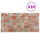 Pannelli da parete 10 pcs Arancione 100 x 50 cm Schiuma EPS
