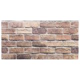 Pannelli da parete 10 pcs Marrone e Grigio 100 x 50 cm