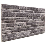 Pannelli da parete 10 pcs Antracite 100 x 50 cm Schiuma EPS