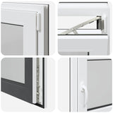 Finestra per Soffitta RISOR 80 x 70 cm PVC e Vetro Antracite