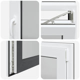 Finestra per Soffitta RISOR 80 x 60 cm PVC e Vetro Antracite