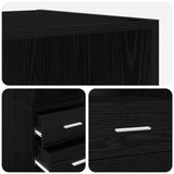 Libreria Rovere nero 30 x 42.4 x 185.2 cm