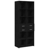 Libreria Rovere nero 30 x 42.4 x 185.2 cm