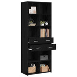 Libreria Rovere nero 30 x 42.4 x 185.2 cm