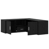 Mobile angolare con cassetto Rovere Nero 200 x 40 x 45 cm