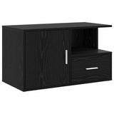 Mobile angolare con cassetto Rovere Nero 200 x 40 x 45 cm
