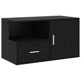 Mobile angolare con cassetto Rovere Nero 200 x 40 x 45 cm