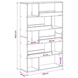 Scaffale per Libri Rovere nero 100 x 33 x 156,5 cm