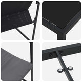 Set da Pranzo per Giardino 5 pcs Nero e antracite