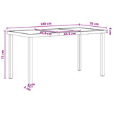 Set da Pranzo per Giardino 5 pcs Nero e antracite